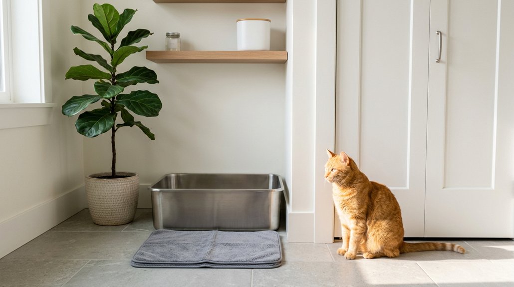 ideal litter box placement