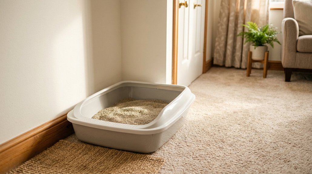 ideal litter box placement