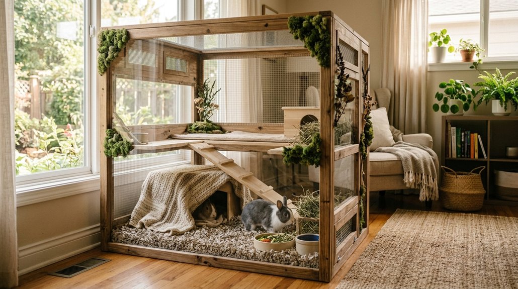 ideal rabbit living space