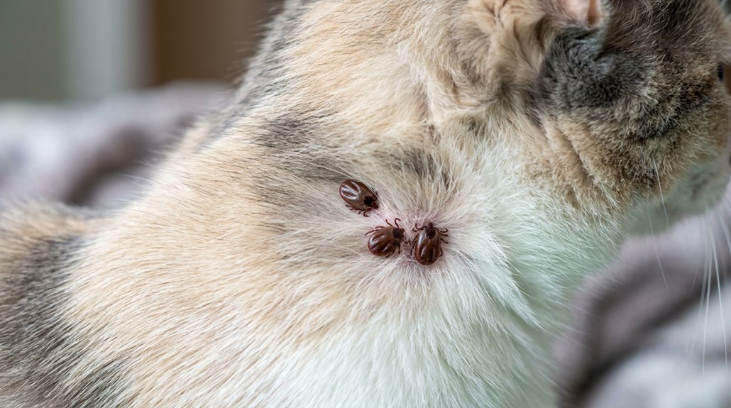 identifying ticks on cats