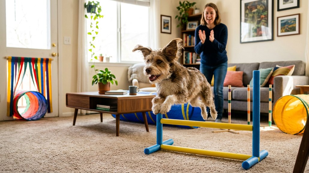 indoor dog agility fun