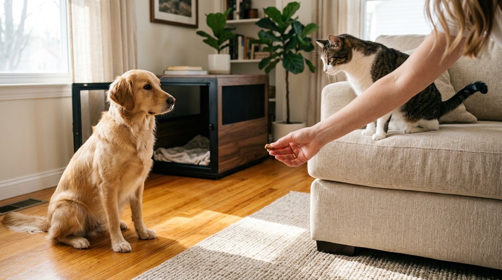 introduce cat to dog safely