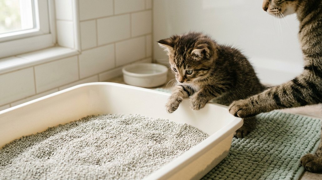 introducing kittens to litter
