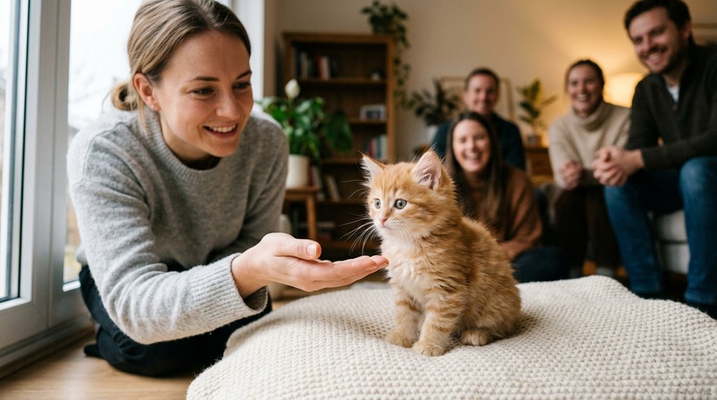 kittens meeting new friends