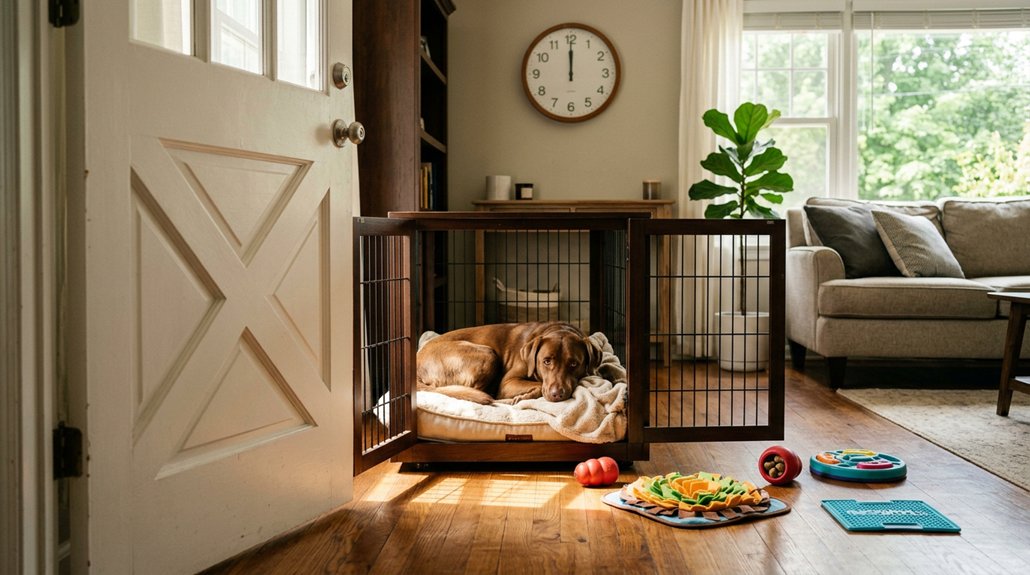 manage dog s alone time