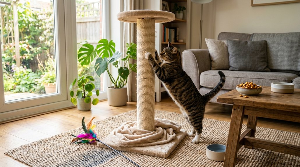 maximize scratching post visibility