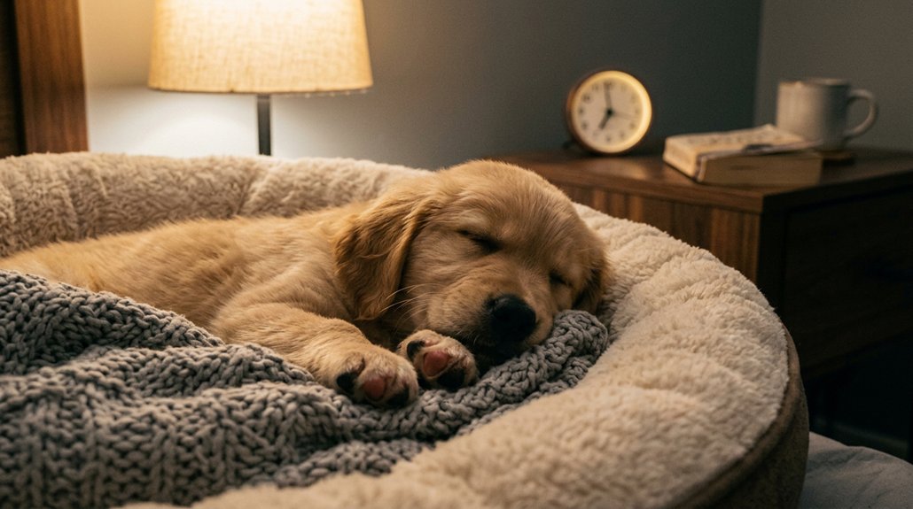 nighttime puppy sleep routine
