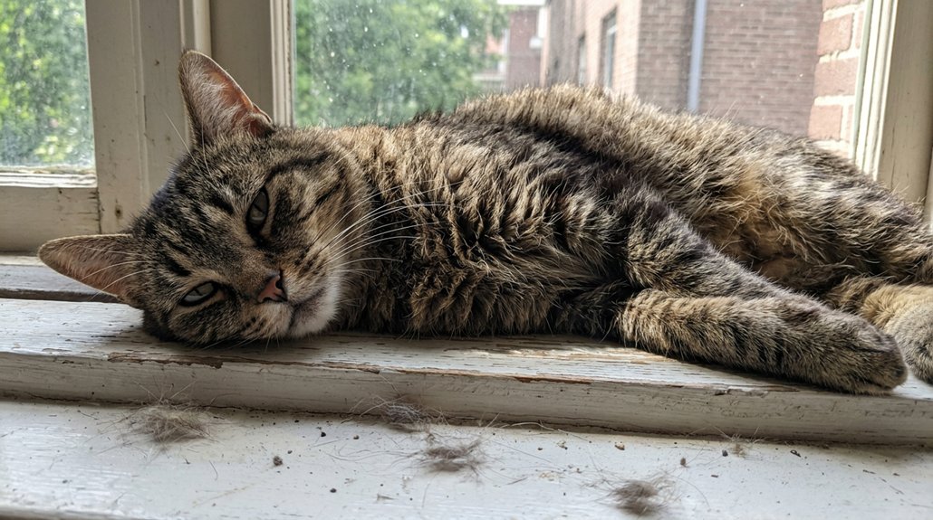 observe behavioral and grooming changes