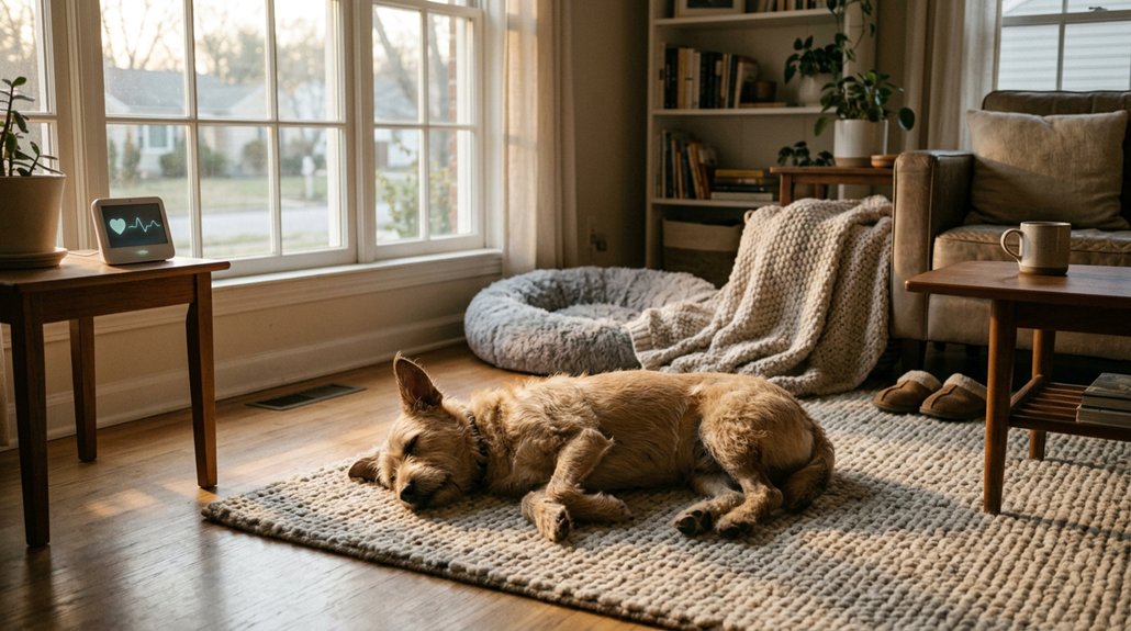 observing dog s restful sleep