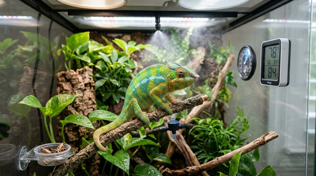 optimal chameleon habitat care