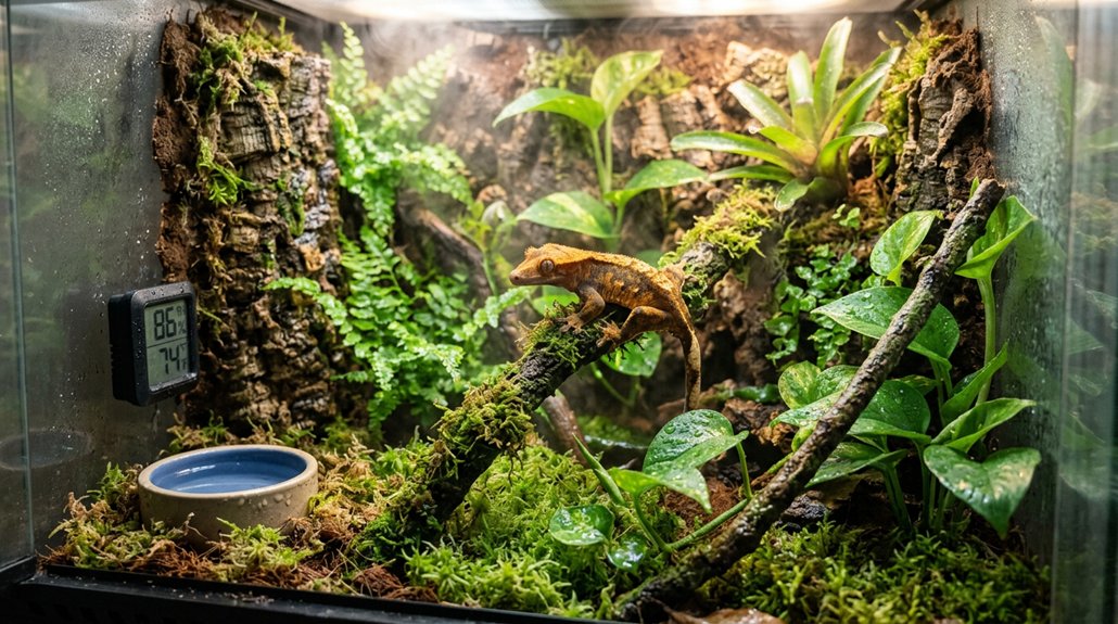 optimal humidity for geckos