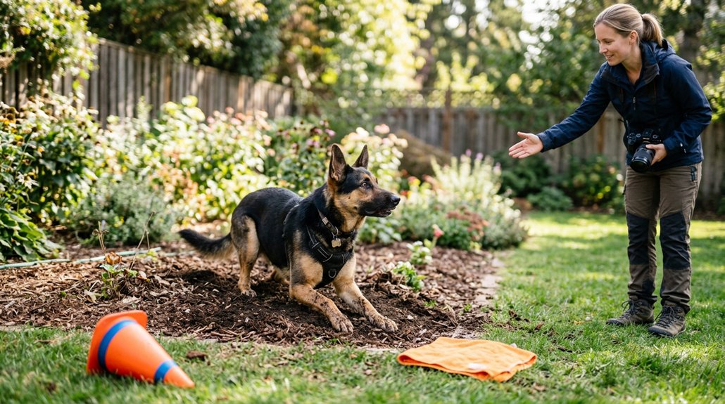 positive reinforcement for digging