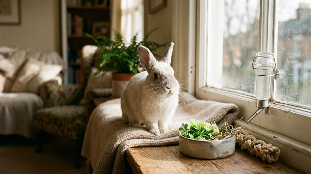 preparing for a rabbit