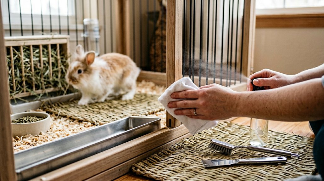 proper rabbit cage maintenance