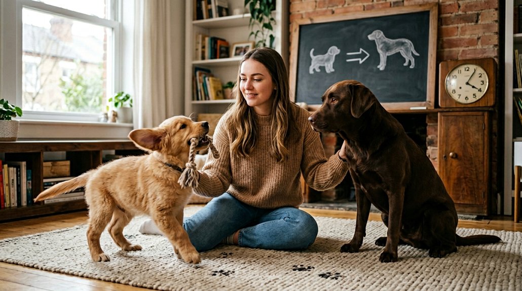 puppy energy versus adult calm