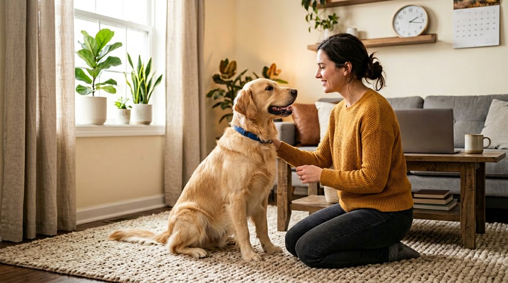 quality time with dog