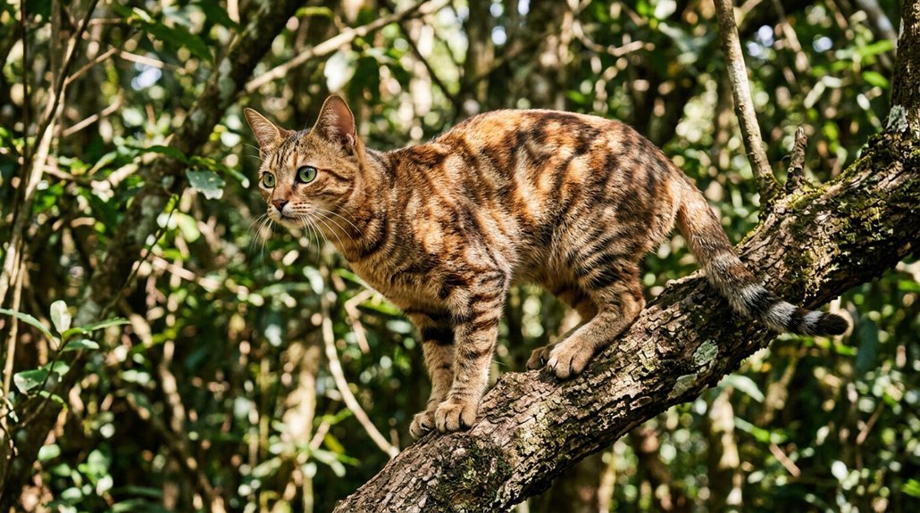 rare energetic marbled feline