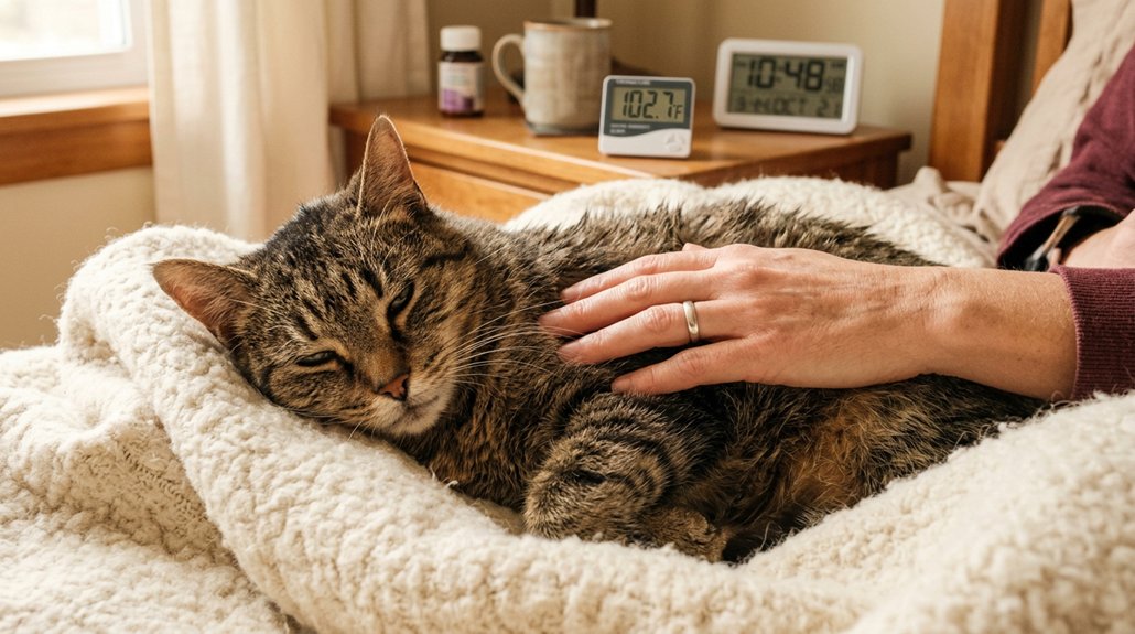 recognizing fever symptoms in cats