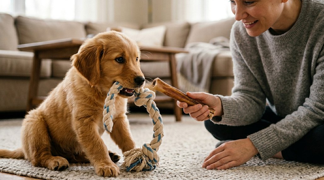 redirect puppy mouthing behavior