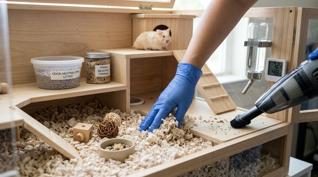 regular cleaning ensures hamster health