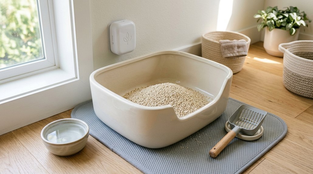 regular litter box maintenance