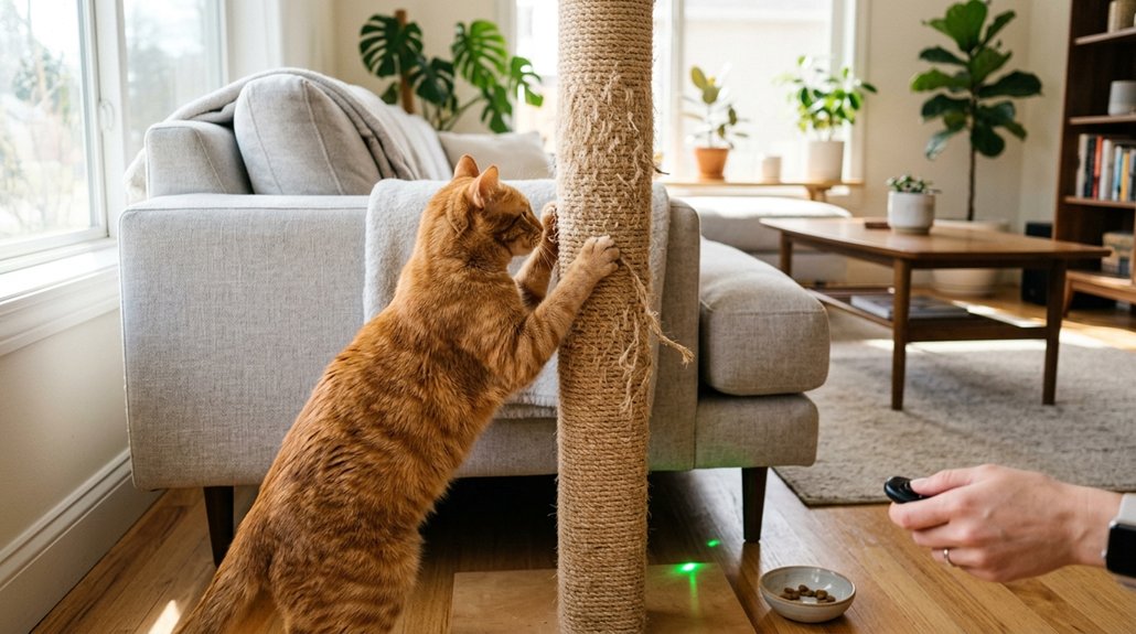 reward appropriate scratching behavior