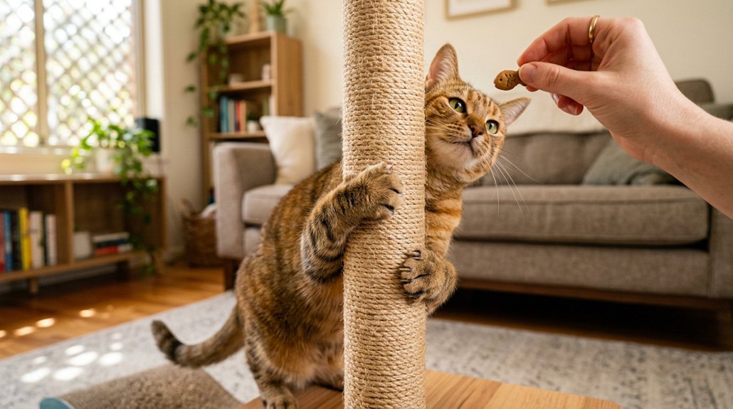 reward good scratching behavior