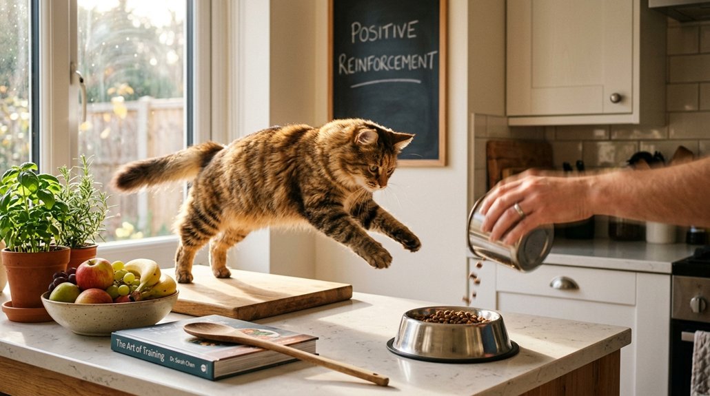 rewarding desirable cat behaviors