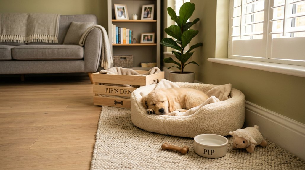safe puppy adjustment space