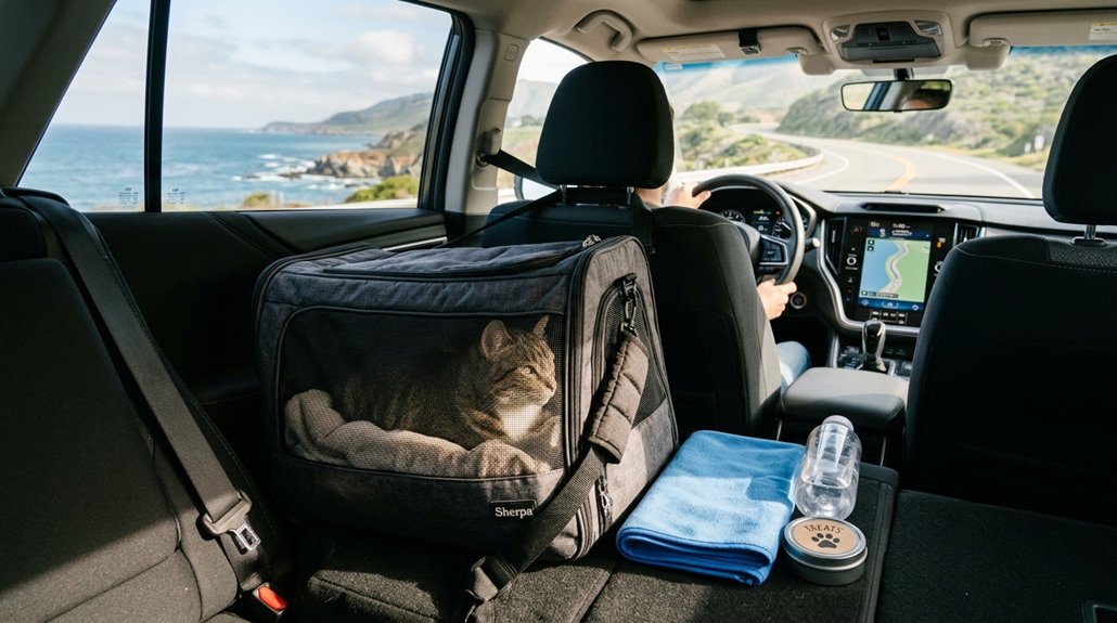 secure cat carrier safely