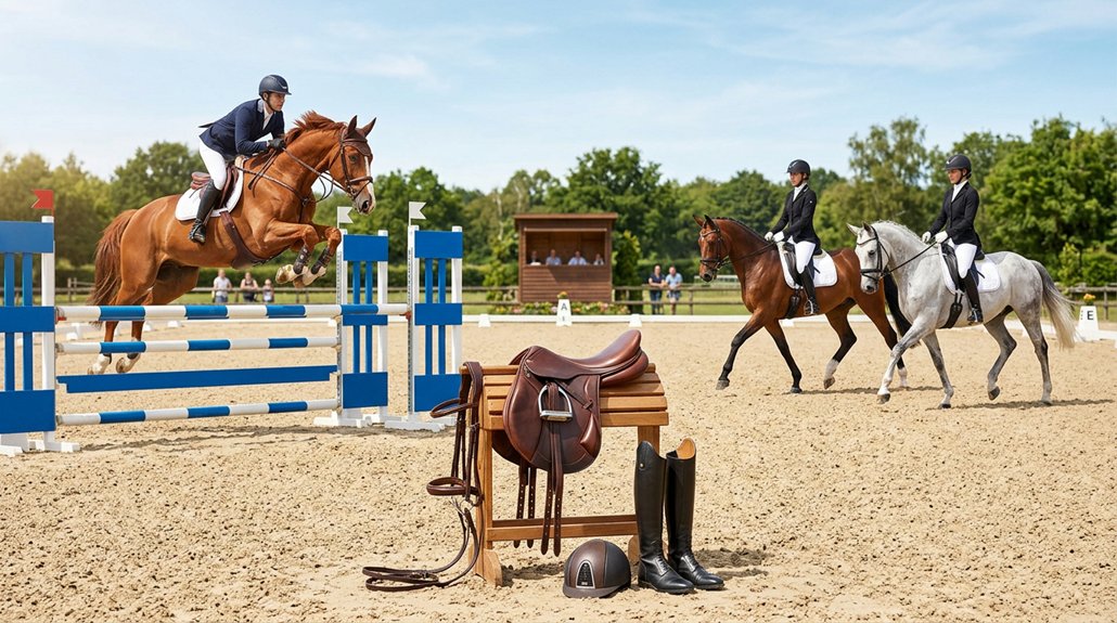 show jumping and dressage breeds