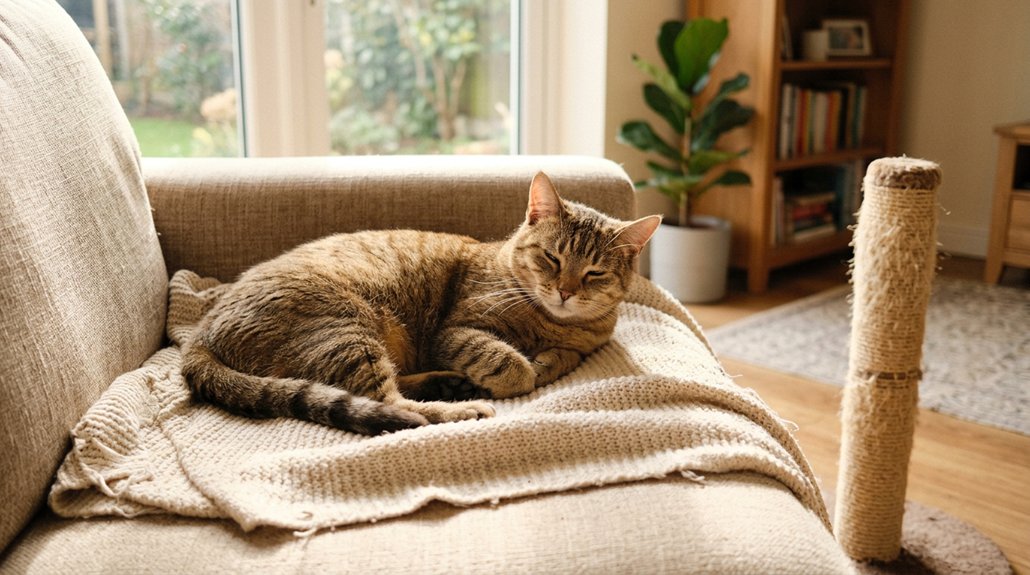 signs of cat comfort