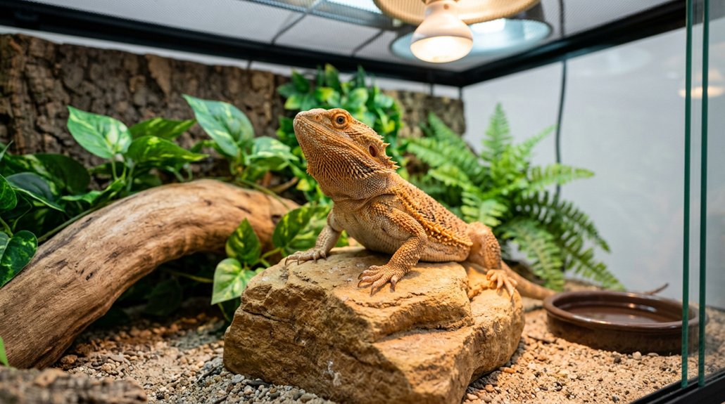 spacious habitat with uvb