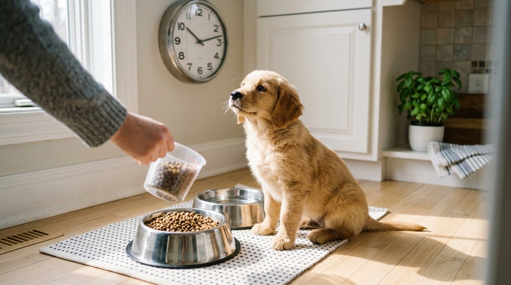 structured puppy feeding schedule
