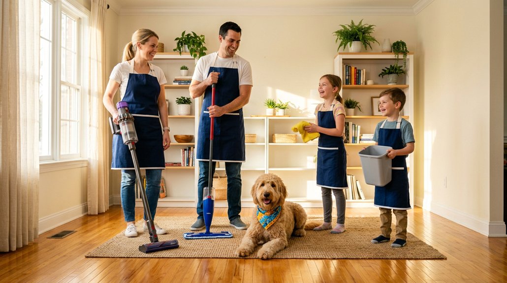 teamwork for a tidy home