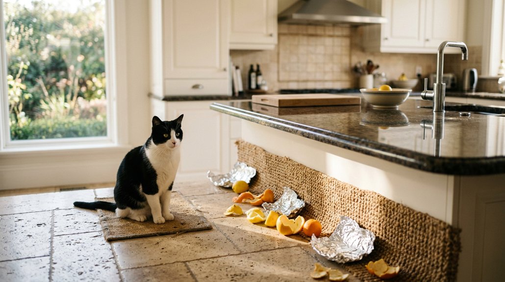 textures and scents deter cats