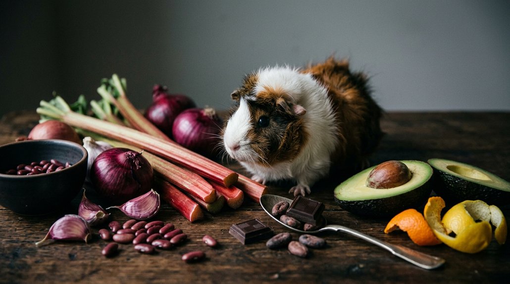 toxic foods for guinea pigs