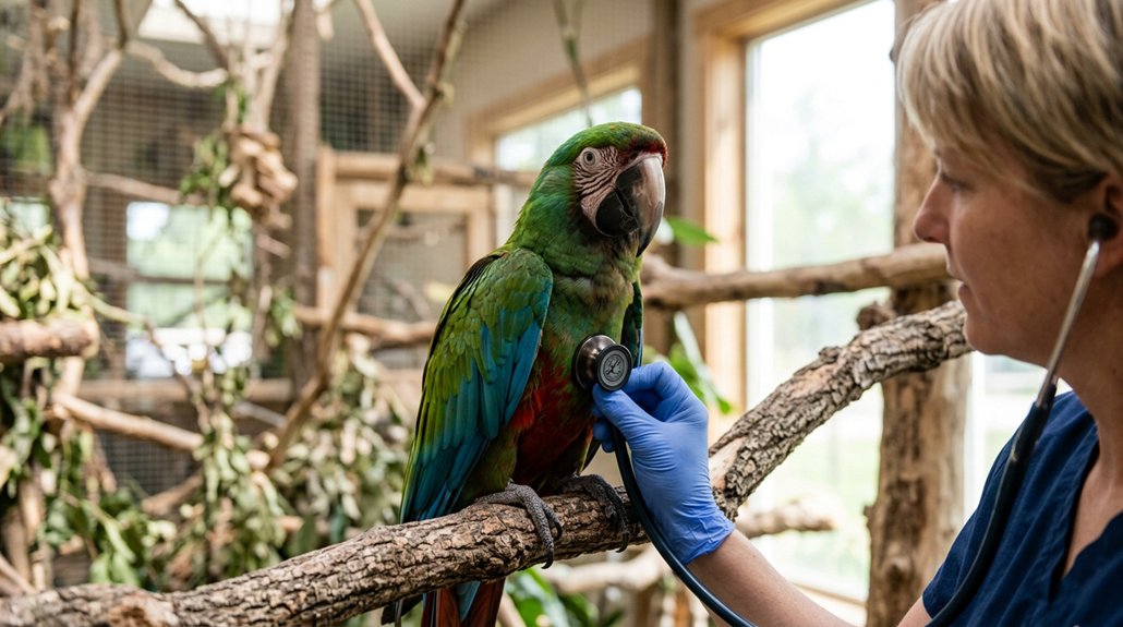 annual or more avian checkups