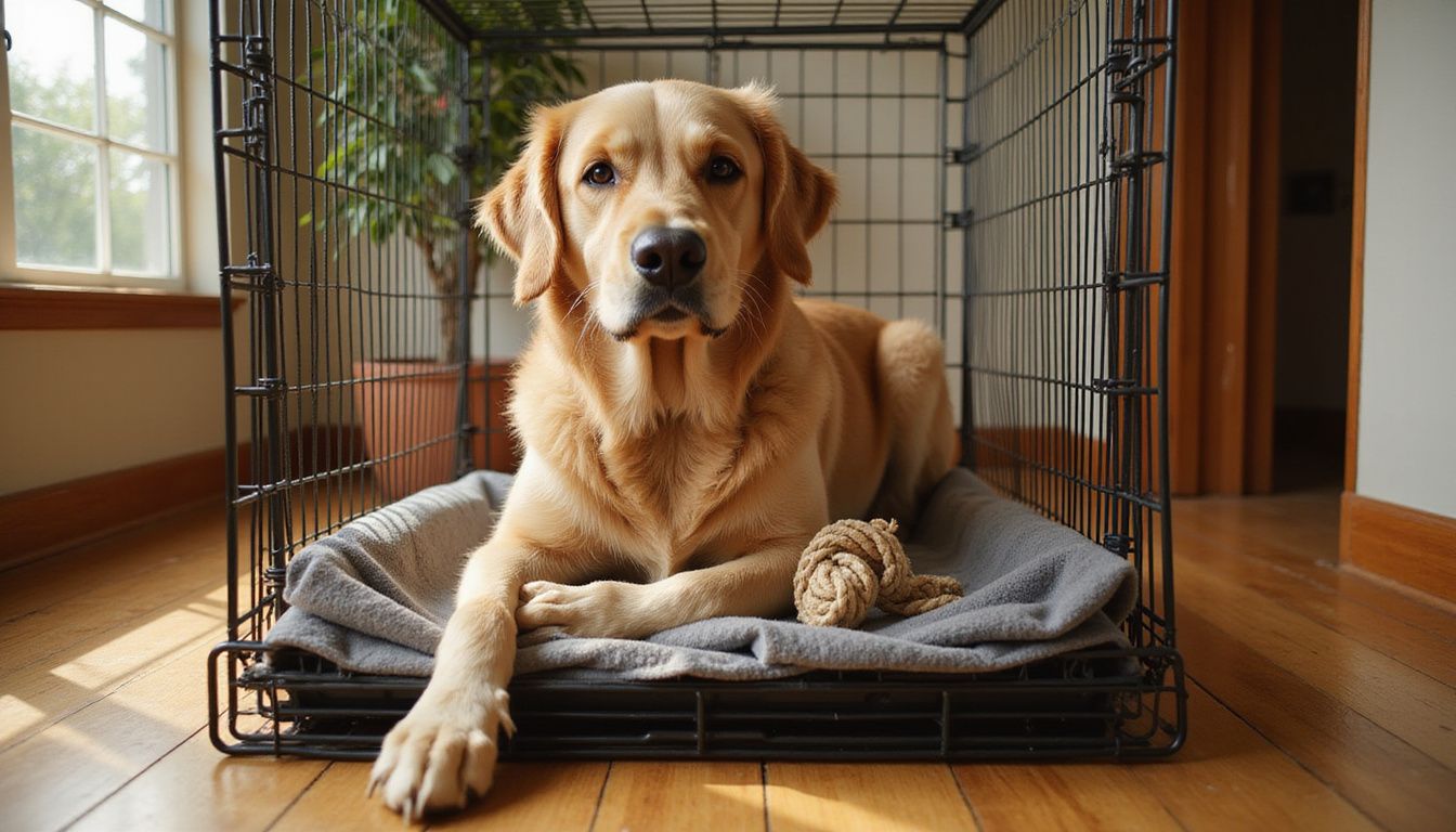 at home crate training guide building a safe space for your dog 437054896