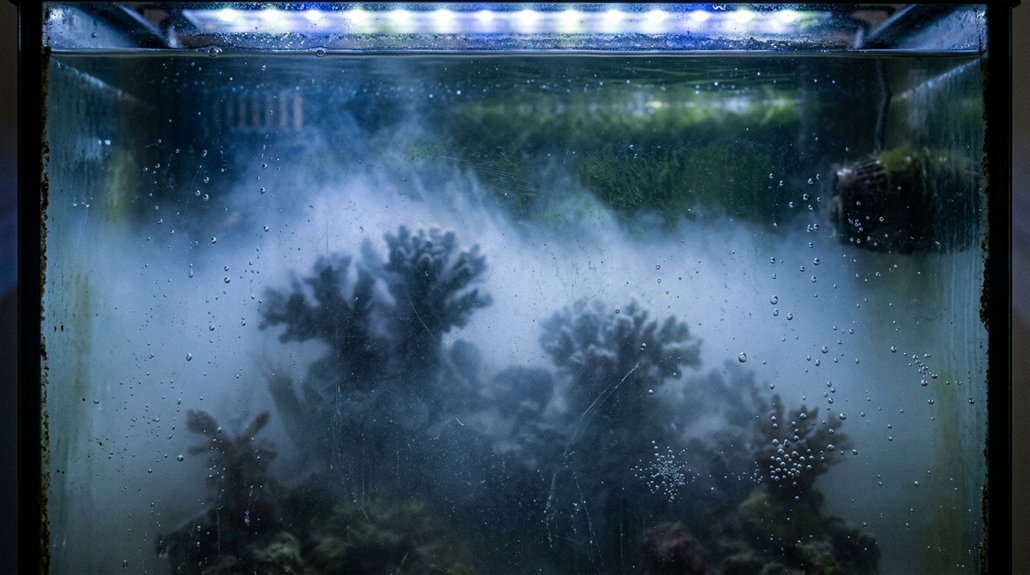 cloudy saltwater aquarium causes