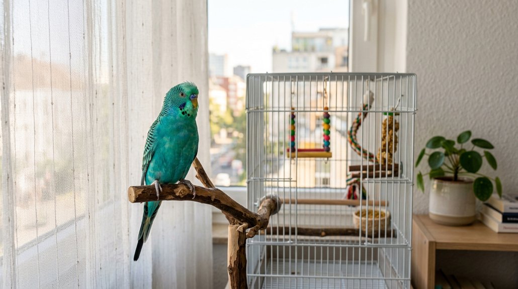 compact social apartment parrot