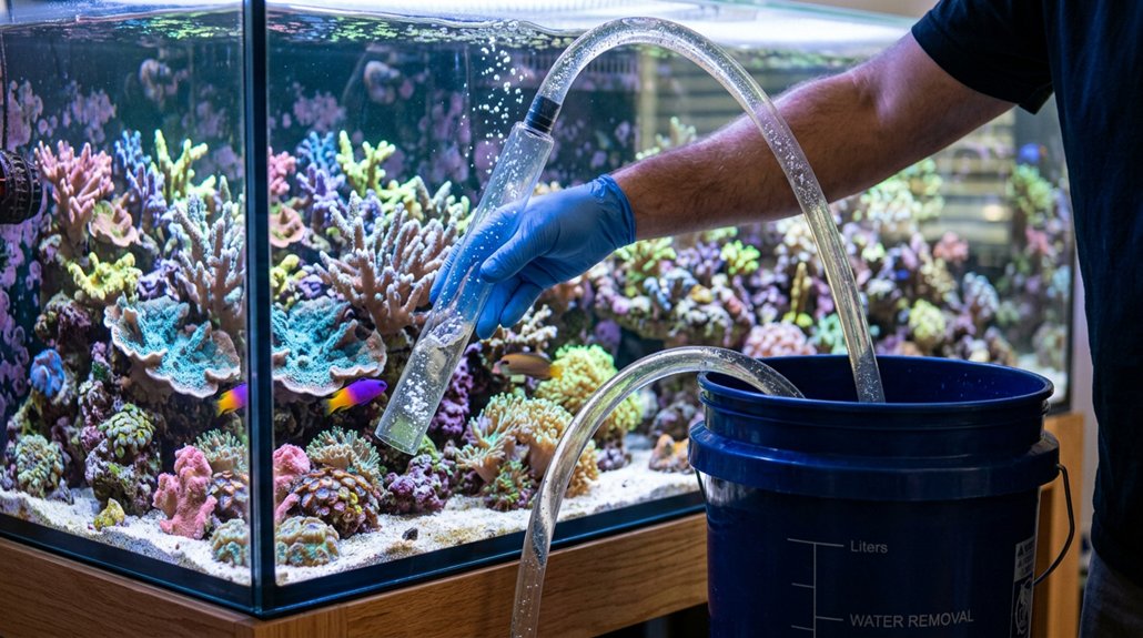 controlled partial aquarium water removal