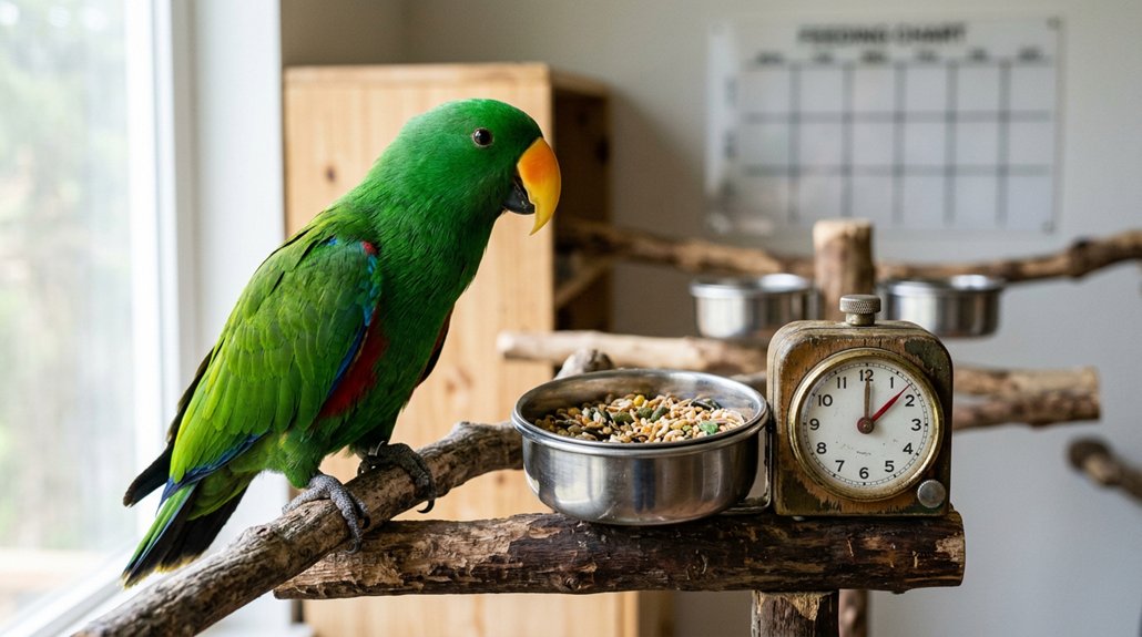 feed pet birds daily appropriately