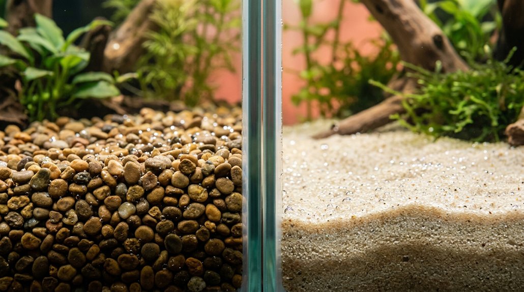 gravel versus sand aquarium substrate