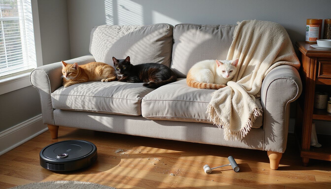how to keep a clean house with cats managing shedding2C odors2C and litter mess 437186904
