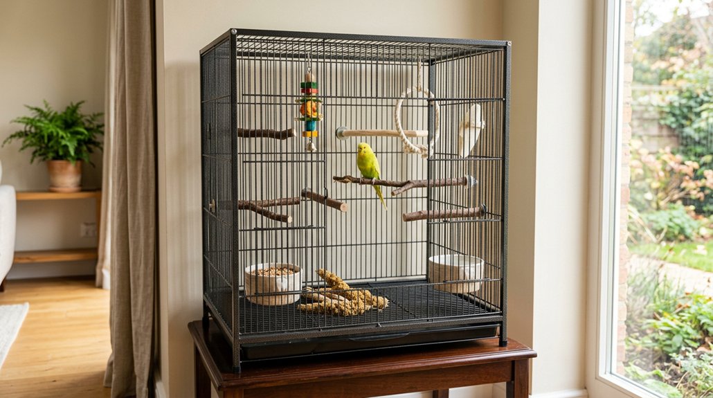 ideal home birdcage setup
