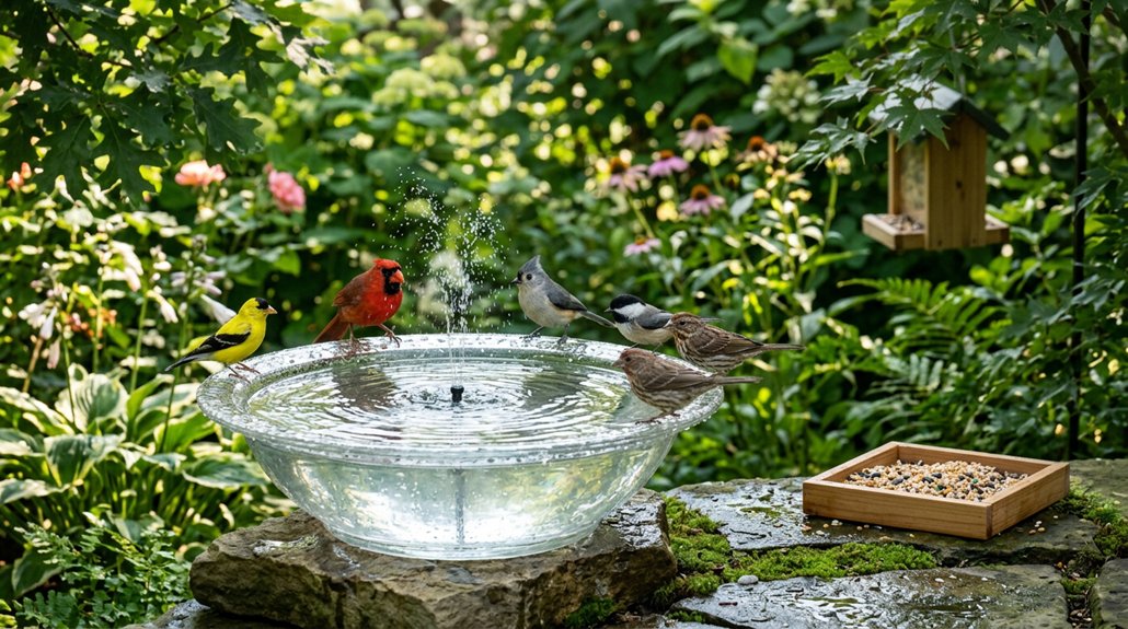 keep bird baths sanitary and full
