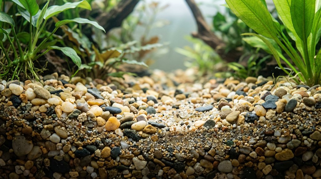 layered nutrient rich aquarium substrate