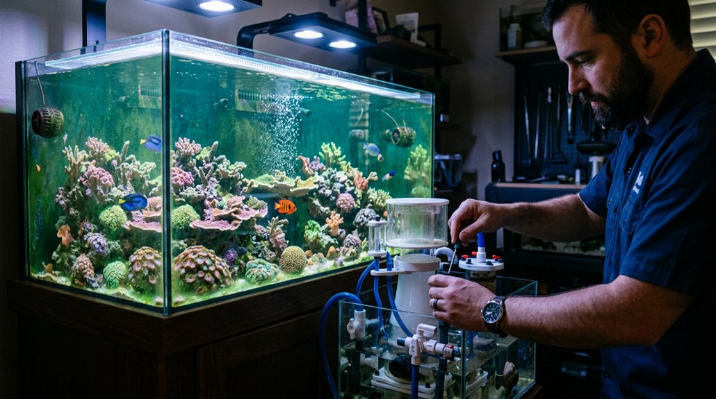 maintain clean saltwater aquarium routine