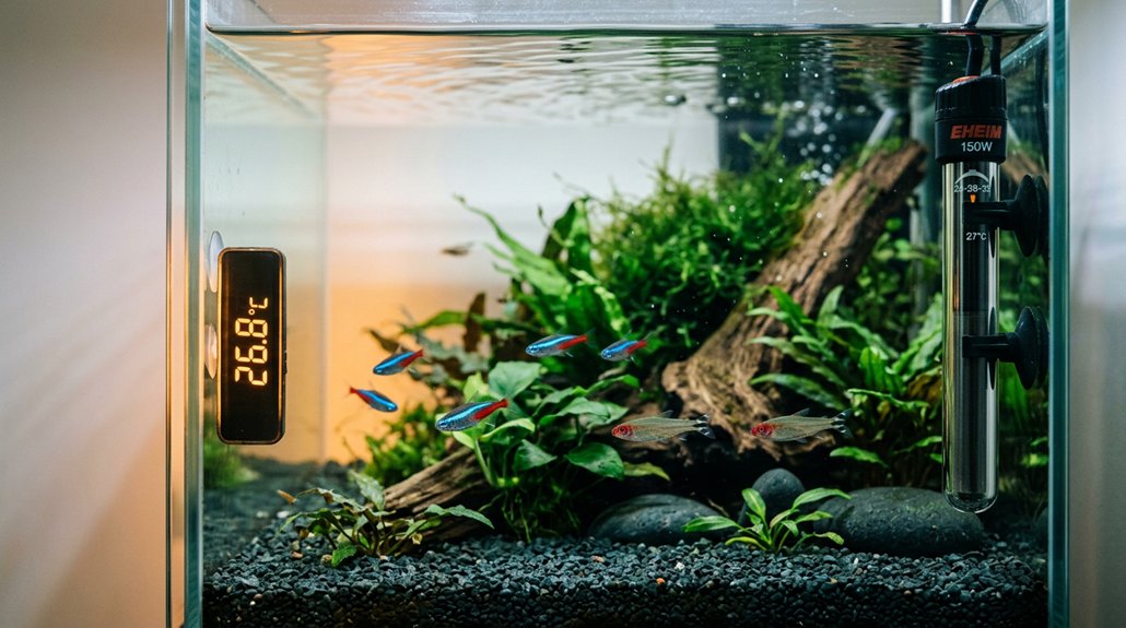 match aquarium temperature to species